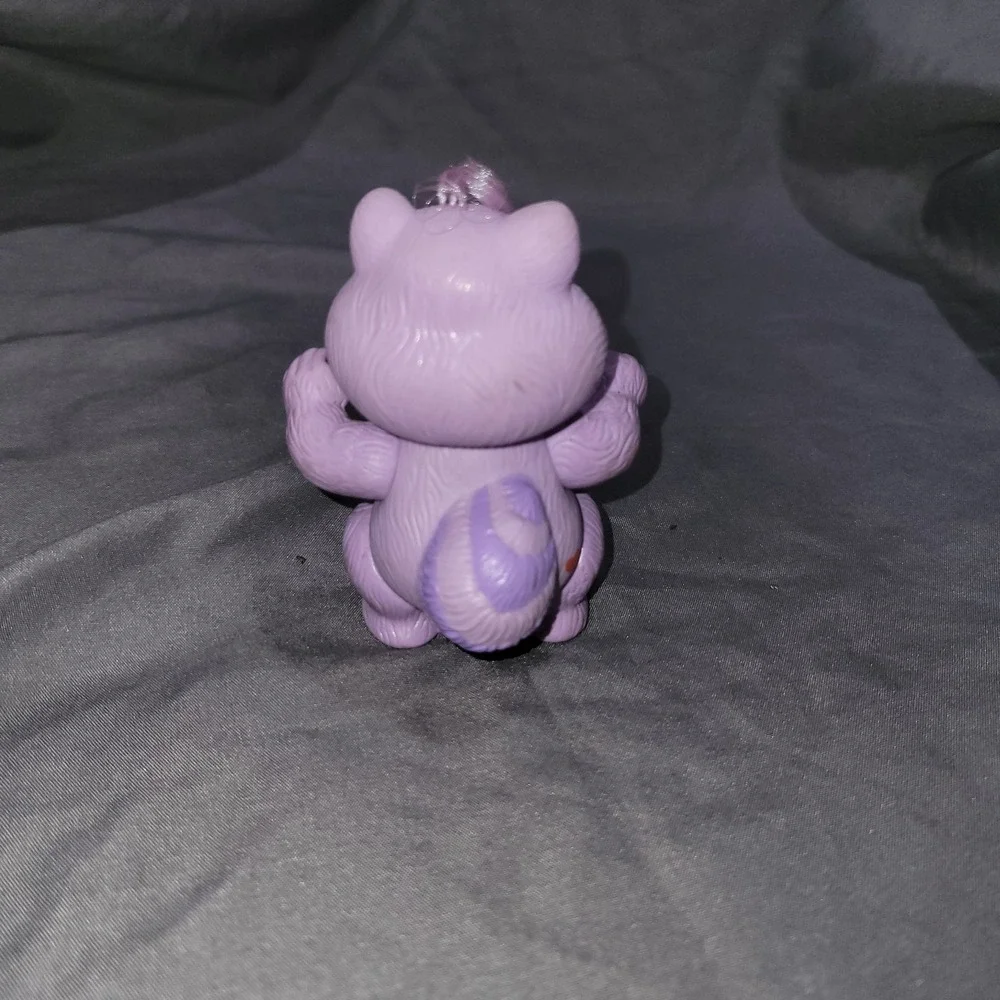 Vintage 80's Care Bear Cousin Bright Heart Raccoon Poseable Figure Toy
